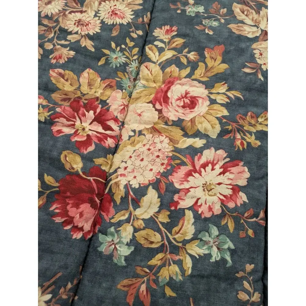 Vintage Ralph Lauren Chadwick Blue Floral Twin Comforter Ocean Wash Cottage USA
